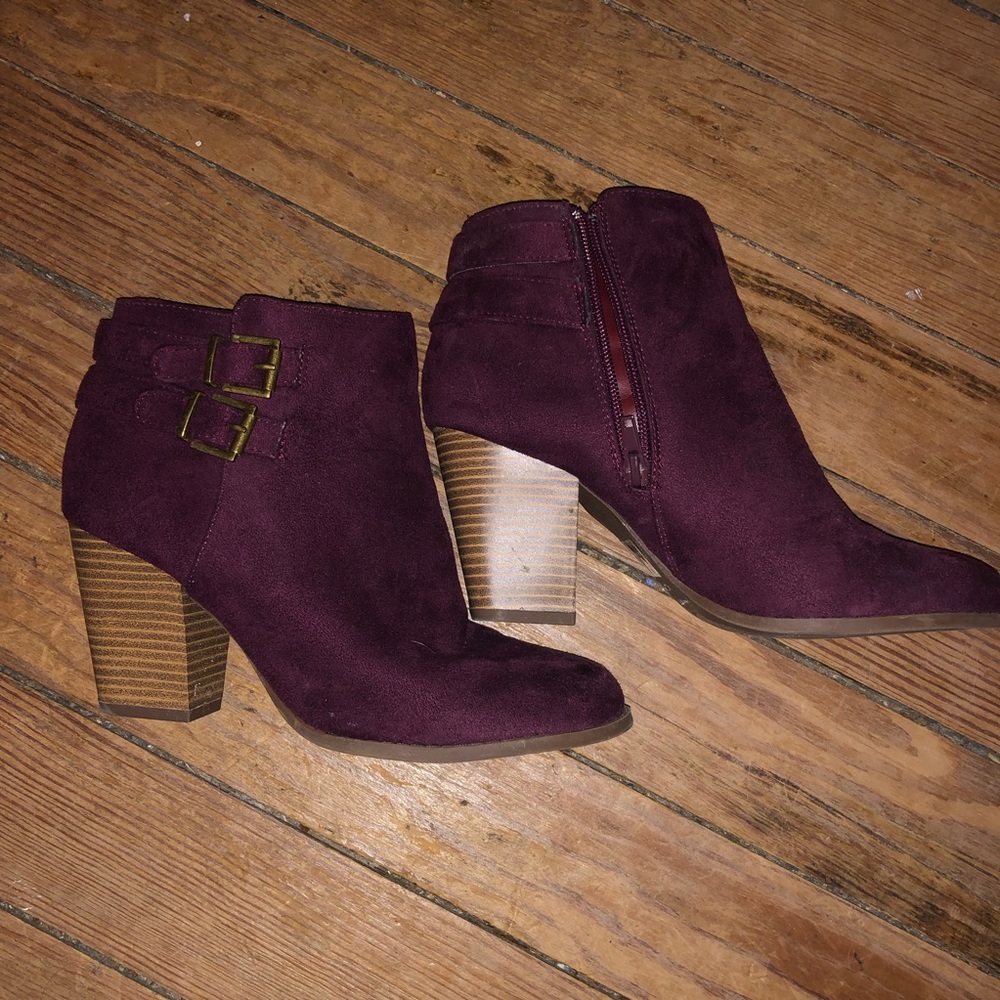 Maroon Booties